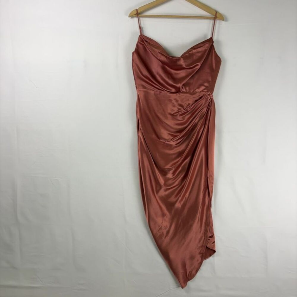 House of CB Satin Gathered Corset Dress